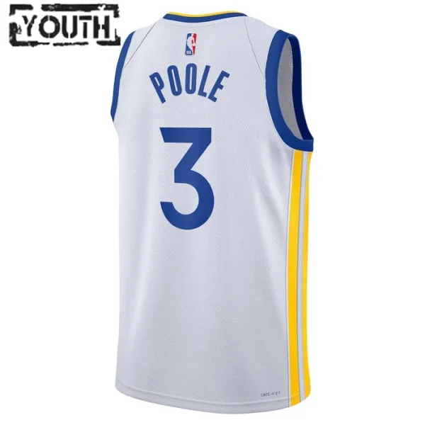 Nike Golden State Warriors Jordan Poole 3 Lasten Pelipaita Association Edition Swingman Valkoinen
