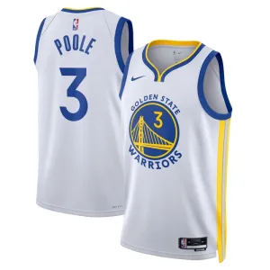 Nike Golden State Warriors Jordan Poole 3 Miesten Pelipaita Association Edition Swingman Valkoinen