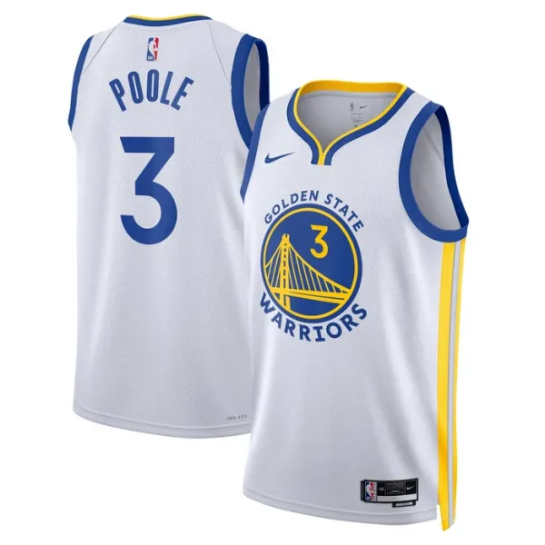 Nike Golden State Warriors Jordan Poole 3 Miesten Pelipaita Association Edition Swingman Valkoinen Nike Golden State Warriors Jordan Poole 3 Miesten Pelipaita Association Edition Swingman Valkoinen
