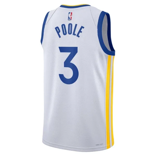 Nike Golden State Warriors Jordan Poole 3 Miesten Pelipaita Association Edition Swingman Valkoinen