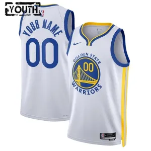 Nike Golden State Warriors Personoitava Lasten Pelipaita Association Edition Swingman Valkoinen