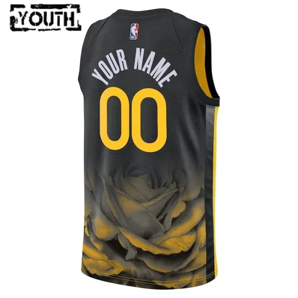 Nike Golden State Warriors Personoitava Lasten Pelipaita City Edition 2022-23 Swingman Musta