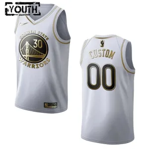 Nike Golden State Warriors Personoitava Lasten Pelipaita Golden Edition Swingman Valkoinen Nike Golden State Warriors Personoitava Lasten Pelipaita Golden Edition Swingman Valkoinen