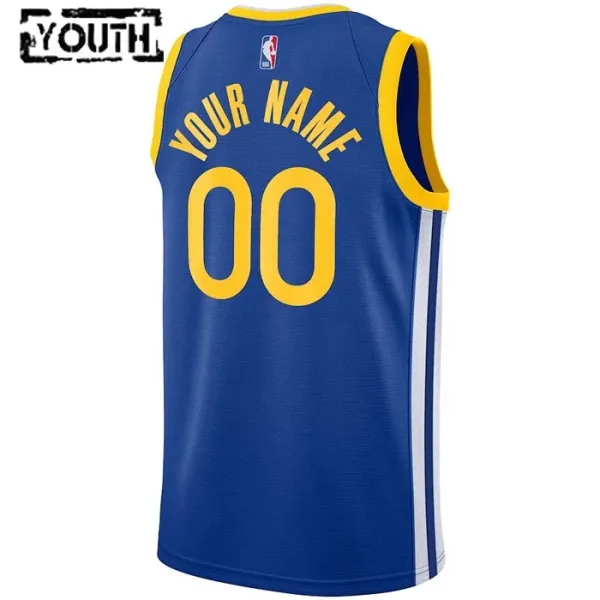 Nike Golden State Warriors Personoitava Lasten Pelipaita Icon Edition Swingman Sininen