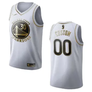 Nike Golden State Warriors Personoitava Miesten Pelipaita Golden Edition Swingman Valkoinen Nike Golden State Warriors Personoitava Miesten Pelipaita Golden Edition Swingman Valkoinen