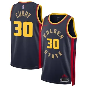 Nike Golden State Warriors Stephen Curry Miesten Pelipaita City Edition 2024-25 Swingman Laivasto