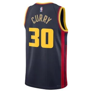 Nike Golden State Warriors Stephen Curry Miesten Pelipaita City Edition 2024-25 Swingman Laivasto