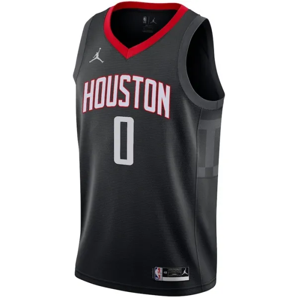 Houston Rockets Jordan Jalen Green 0 Miesten Pelipaita Statement Edition Swingman Musta