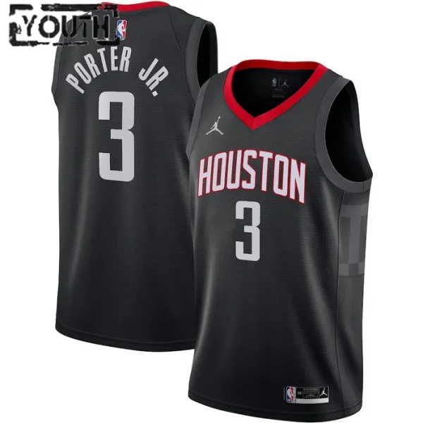Houston Rockets Jordan Kevin Porter JR 3 Lasten Pelipaita Statement Edition Swingman Musta Houston Rockets Jordan Kevin Porter JR 3 Lasten Pelipaita Statement Edition Swingman Musta