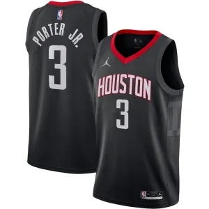 Houston Rockets Jordan Kevin Porter JR 3 Miesten Pelipaita Statement Edition Swingman Musta