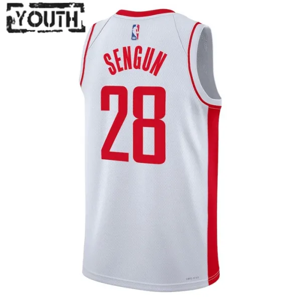 Nike Houston Rockets Alperen Sengun 28 Lasten Pelipaita Association Edition Swingman Valkoinen