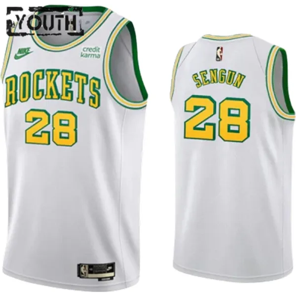 Nike Houston Rockets Alperen Sengun 28 Lasten Pelipaita Classic Edition 2022-23 Swingman Valkoinen Nike Houston Rockets Alperen Sengun 28 Lasten Pelipaita Classic Edition 2022-23 Swingman Valkoinen