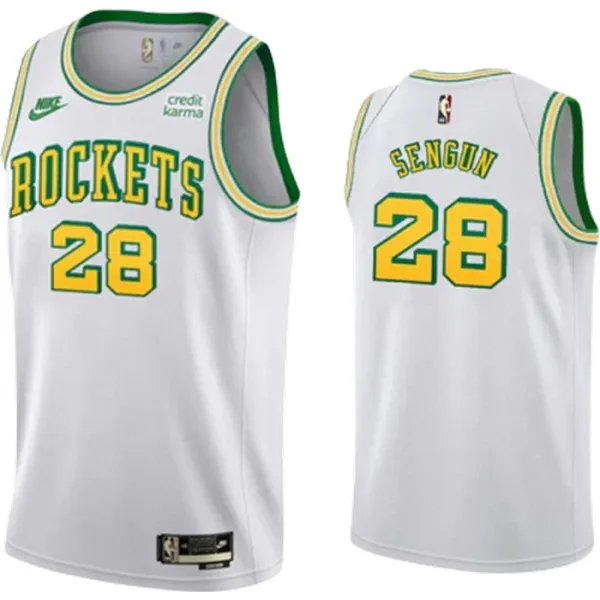 Nike Houston Rockets Alperen Sengun 28 Miesten Pelipaita Classic Edition 2022-23 Swingman Valkoinen Nike Houston Rockets Alperen Sengun 28 Miesten Pelipaita Classic Edition 2022-23 Swingman Valkoinen