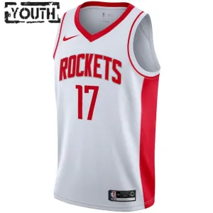 Nike Houston Rockets Dennis Schroder 17 Lasten Pelipaita Association Edition Swingman Valkoinen