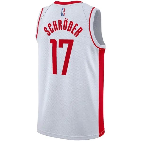 Nike Houston Rockets Dennis Schroder 17 Miesten Pelipaita Association Edition Swingman Valkoinen