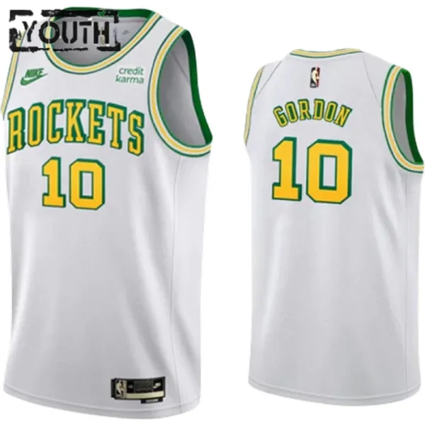 Nike Houston Rockets Eric Gordon 10 Lasten Pelipaita Classic Edition 2022-23 Swingman Valkoinen Nike Houston Rockets Eric Gordon 10 Lasten Pelipaita Classic Edition 2022-23 Swingman Valkoinen