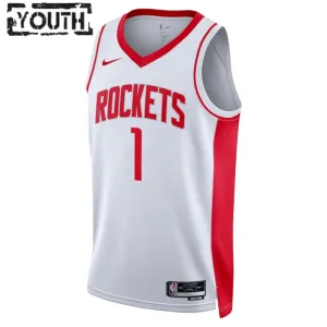 Nike Houston Rockets Jabari Smith JR 1 Lasten Pelipaita Association Edition Swingman Valkoinen
