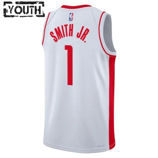 Nike Houston Rockets Jabari Smith JR 1 Lasten Pelipaita Association Edition Swingman Valkoinen