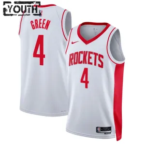 Nike Houston Rockets Jalen Green 0 Lasten Pelipaita Association Edition Swingman Valkoinen