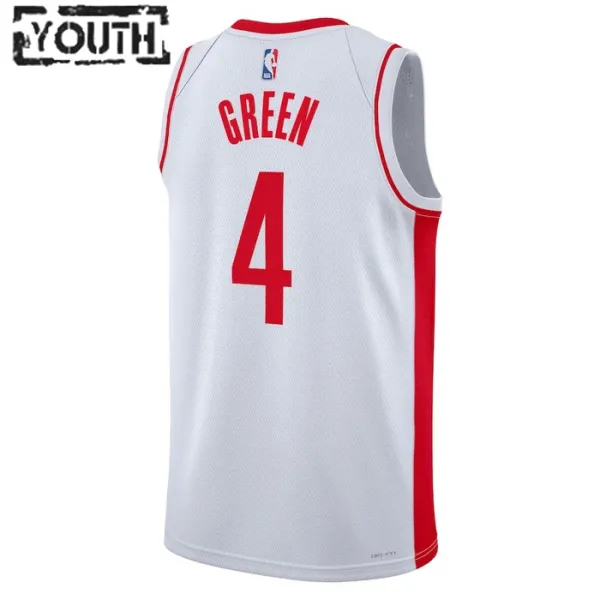 Nike Houston Rockets Jalen Green 0 Lasten Pelipaita Association Edition Swingman Valkoinen
