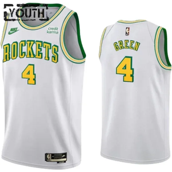 Nike Houston Rockets Jalen Green 0 Lasten Pelipaita Classic Edition 2022-23 Swingman Valkoinen Nike Houston Rockets Jalen Green 0 Lasten Pelipaita Classic Edition 2022-23 Swingman Valkoinen