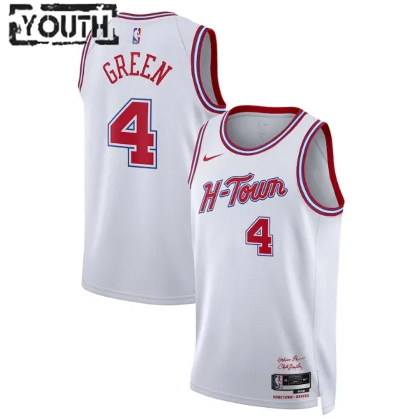 Nike Houston Rockets Jalen Green 4 Lasten Pelipaita City Edition 2023-24 Swingman Valkoinen Nike Houston Rockets Jalen Green 4 Lasten Pelipaita City Edition 2023-24 Swingman Valkoinen