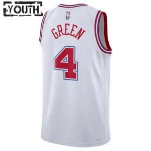 Nike Houston Rockets Jalen Green 4 Lasten Pelipaita City Edition 2023-24 Swingman Valkoinen