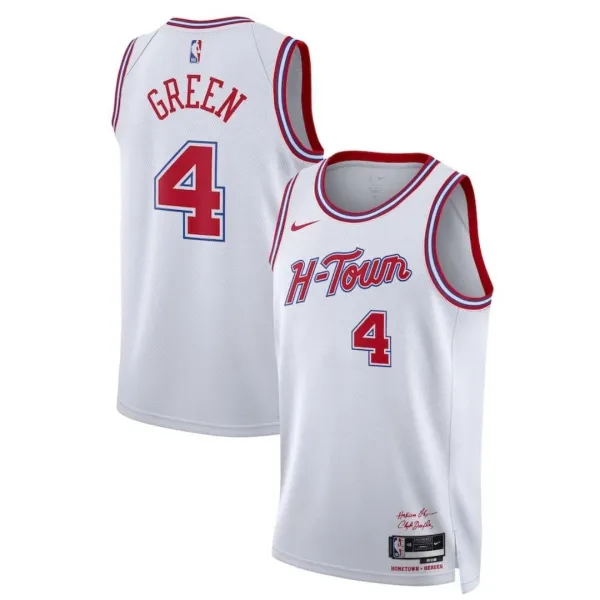 Nike Houston Rockets Jalen Green 4 Miesten Pelipaita City Edition 2023-24 Swingman Valkoinen Nike Houston Rockets Jalen Green 4 Miesten Pelipaita City Edition 2023-24 Swingman Valkoinen