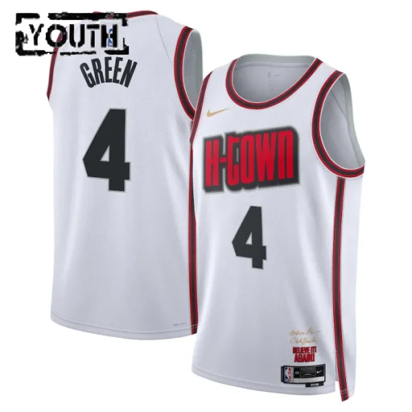 Nike Houston Rockets Jalen Green Lasten Pelipaita City Edition 2024-25 Swingman Valkoinen Nike Houston Rockets Jalen Green Lasten Pelipaita City Edition 2024-25 Swingman Valkoinen