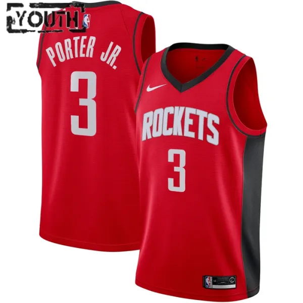 Nike Houston Rockets Kevin Porter JR 3 Lasten Pelipaita Icon Edition Swingman Punainen Nike Houston Rockets Kevin Porter JR 3 Lasten Pelipaita Icon Edition Swingman Punainen