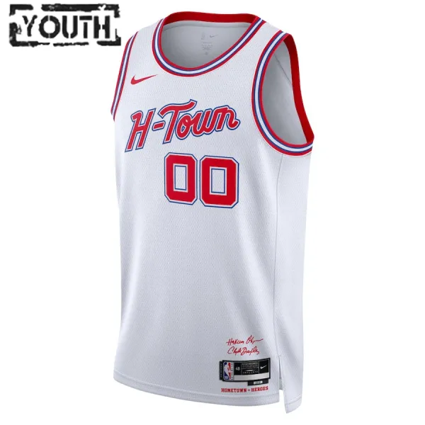 Nike Houston Rockets Personoitava Lasten Pelipaita City Edition 2023-24 Swingman Valkoinen