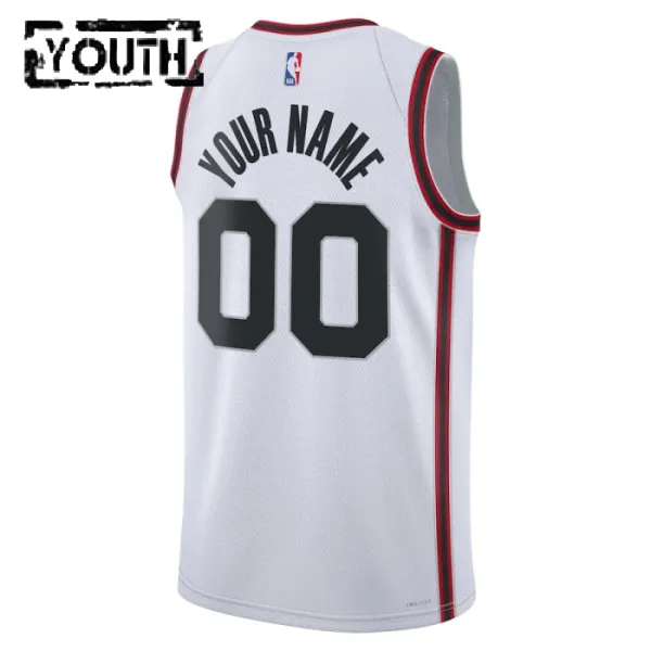 Nike Houston Rockets Personoitava Lasten Pelipaita City Edition 2024-25 Swingman Valkoinen