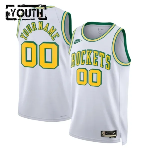 Nike Houston Rockets Personoitava Lasten Pelipaita Classic Edition 2022-23 Swingman Valkoinen Nike Houston Rockets Personoitava Lasten Pelipaita Classic Edition 2022-23 Swingman Valkoinen