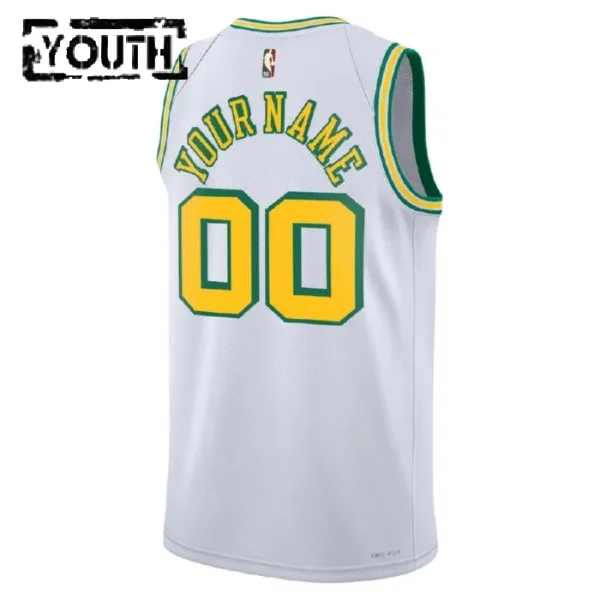 Nike Houston Rockets Personoitava Lasten Pelipaita Classic Edition 2022-23 Swingman Valkoinen