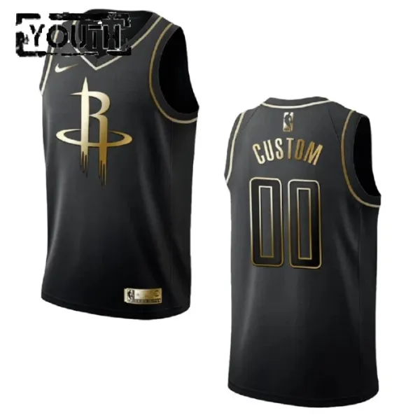 Nike Houston Rockets Personoitava Lasten Pelipaita Golden Edition Swingman Musta Nike Houston Rockets Personoitava Lasten Pelipaita Golden Edition Swingman Musta