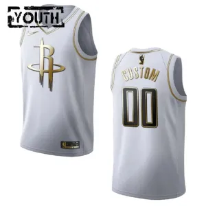 Nike Houston Rockets Personoitava Lasten Pelipaita Golden Edition Swingman Valkoinen Nike Houston Rockets Personoitava Lasten Pelipaita Golden Edition Swingman Valkoinen