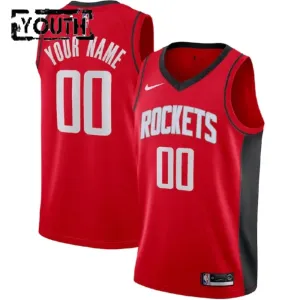 Nike Houston Rockets Personoitava Lasten Pelipaita Icon Edition Swingman Punainen