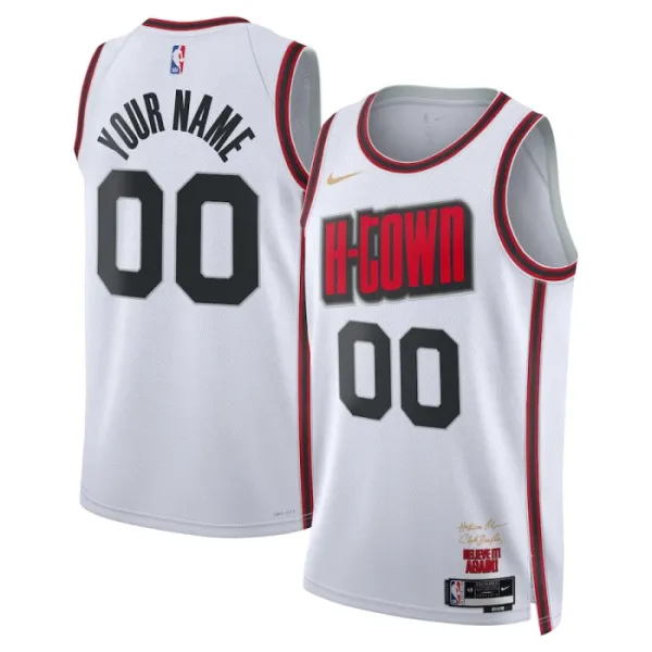 Nike Houston Rockets Personoitava Miesten Pelipaita City Edition 2024-25 Swingman Valkoinen Nike Houston Rockets Personoitava Miesten Pelipaita City Edition 2024-25 Swingman Valkoinen