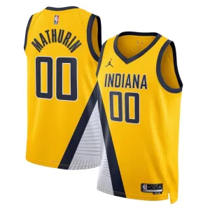 Indiana Pacers Jordan Bennedict Mathurin 00 Miesten Pelipaita Statement Edition Swingman Laivasto
