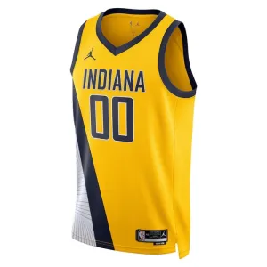 Indiana Pacers Jordan Bennedict Mathurin 00 Miesten Pelipaita Statement Edition Swingman Laivasto