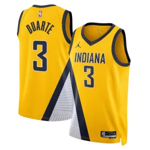 Indiana Pacers Jordan Chris Duarte 3 Miesten Pelipaita Statement Edition Swingman Laivasto