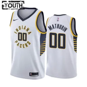 Nike Indiana Pacers Bennedict Mathurin 00 Lasten Pelipaita Association Edition Swingman Valkoinen Nike Indiana Pacers Bennedict Mathurin 00 Lasten Pelipaita Association Edition Swingman Valkoinen