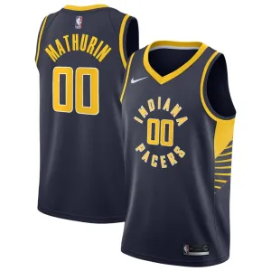 Nike Indiana Pacers Bennedict Mathurin 00 Miesten Pelipaita Icon Edition Swingman Laivasto