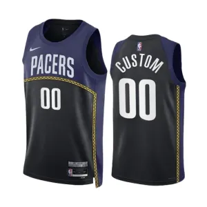 Nike Indiana Pacers Black Personoitava Miesten Pelipaita City Edition 2022-23 Swingman Laivasto Nike Indiana Pacers Black Personoitava Miesten Pelipaita City Edition 2022-23 Swingman Laivasto