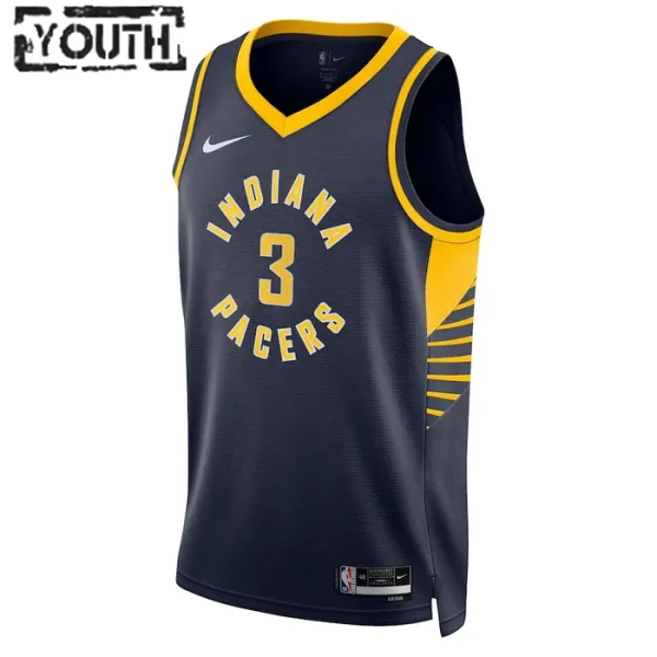 Nike Indiana Pacers Chris Duarte 3 Lasten Pelipaita Icon Edition Swingman Laivasto