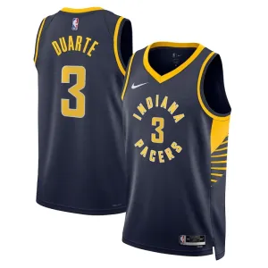 Nike Indiana Pacers Chris Duarte 3 Miesten Pelipaita Icon Edition Swingman Laivasto