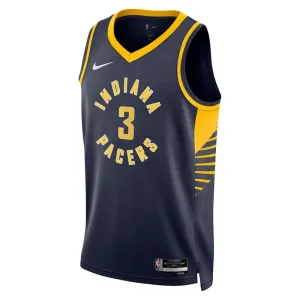 Nike Indiana Pacers Chris Duarte 3 Miesten Pelipaita Icon Edition Swingman Laivasto