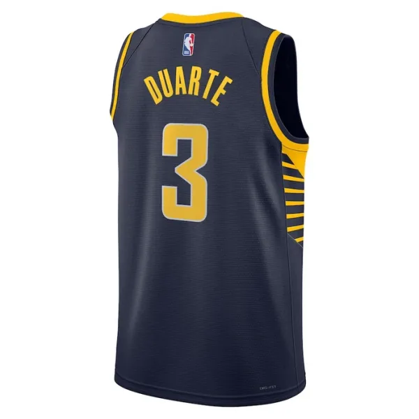 Nike Indiana Pacers Chris Duarte 3 Miesten Pelipaita Icon Edition Swingman Laivasto