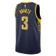 Nike Indiana Pacers Chris Duarte 3 Miesten Pelipaita Icon Edition Swingman Laivasto
