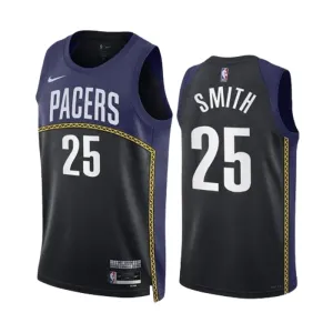Nike Indiana Pacers Jalen Smith 25 Black Miesten Pelipaita City Edition 2022-23 Swingman Laivasto Nike Indiana Pacers Jalen Smith 25 Black Miesten Pelipaita City Edition 2022-23 Swingman Laivasto